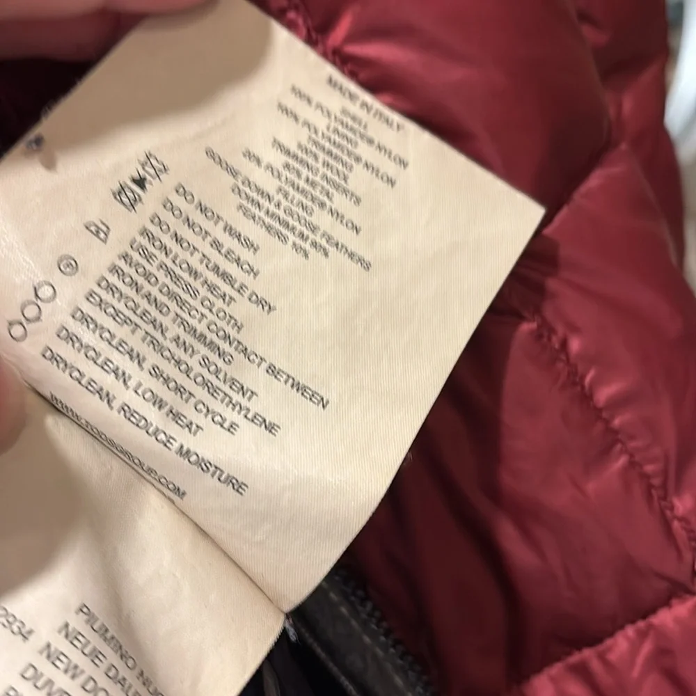 FAY ITALY LADIES BURGUNDY GRAY DOWN QUILT JACKET - Picture 6 of 14
